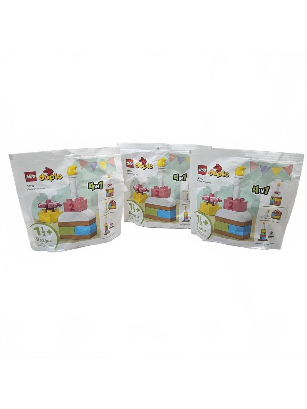 New Lot Of 3 LEGO Duplo Celebration Cake Building Set for Ages 1.5+
